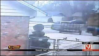 Trailer Theft In SW OKC Caught On Surveillance Cam