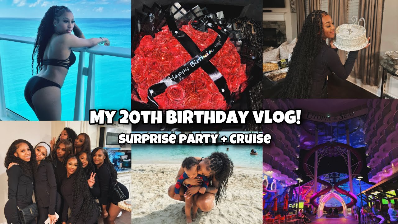 BIRTHDAY VLOG: SPEND MY 20th WITH ME ♡ *surprise party + cruise* | Semaj Lesley