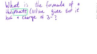 Working out the formula of a compound given its systematic name - AS Chemistry