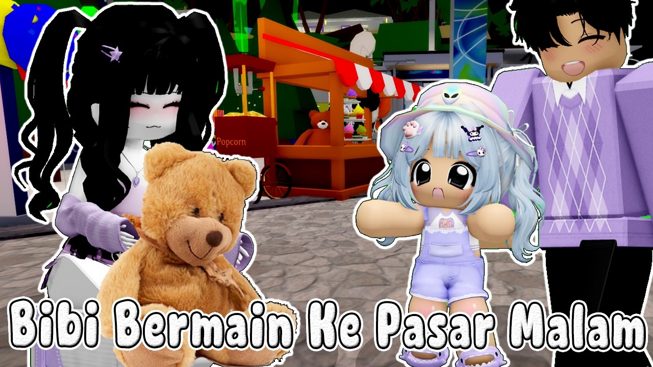 BIBI BERMAIN KE PASAR MALAM YANG BESAR DAN SERU SEKALI || BROOKHAVEN RP🏡 ROBLOX INDONESIA