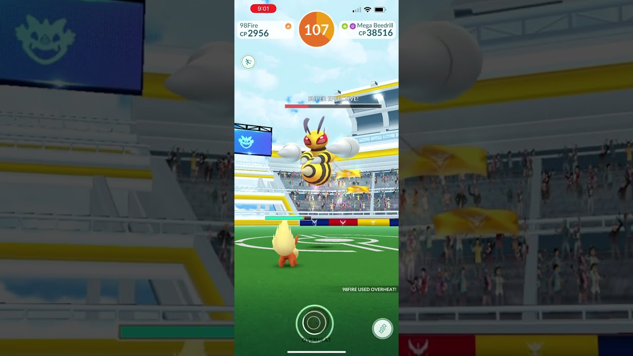 Mega Beedrill Unique Solo v Fire Team 1