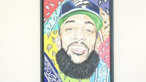 Local artist paints Nipsey Hussle portrait
