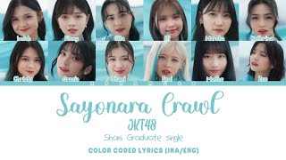JKT48  Sayonara Crawl  Color Coded Lyrics [Ina/Eng]