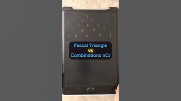 Pascal Triangle vs Combinations #math #maths #mathematics