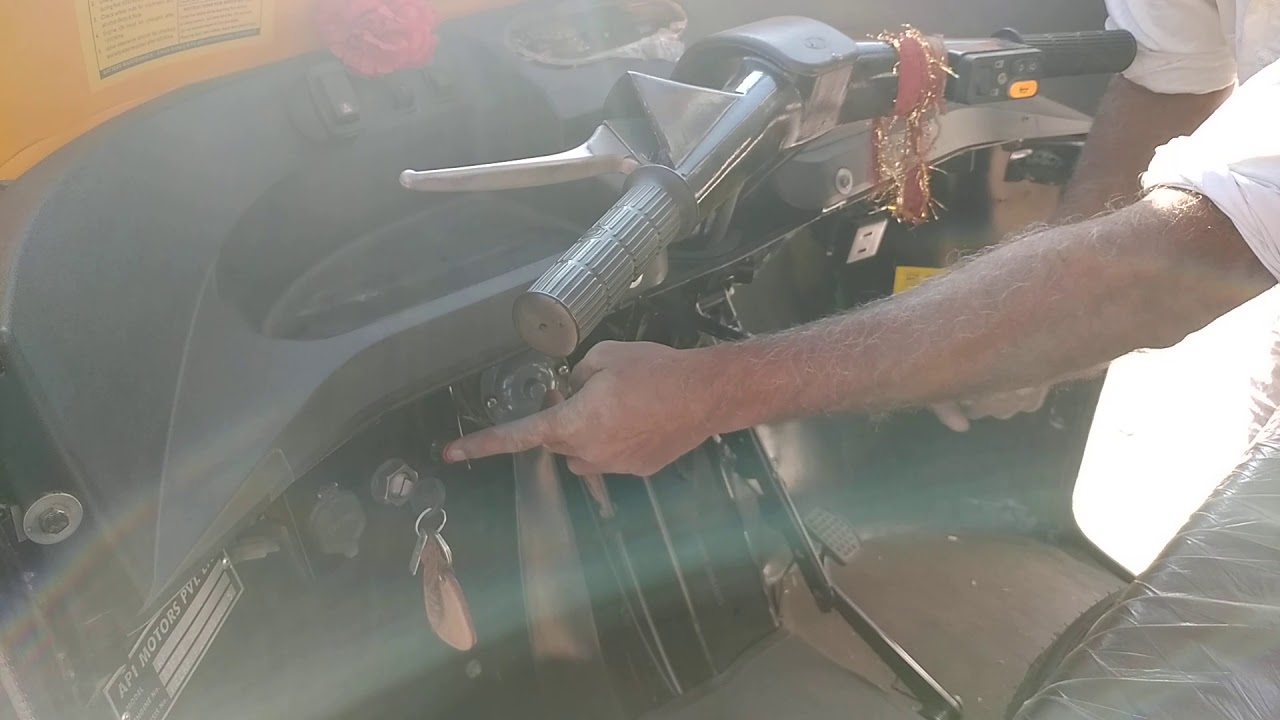 how to start the auto rickshaw 3 wheeler with push button only 2second ...