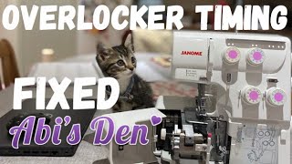 Overlocker Timing - Lower Looper Fix Janome Serger Repair - 8002D #AbisDen #Overlocker #Repair