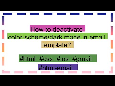 How to deactivate color-scheme/dark mode in email template?