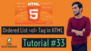 Ordered List  in HTML | Web Design Course | Tutorial #33 | Code with Mahzaib