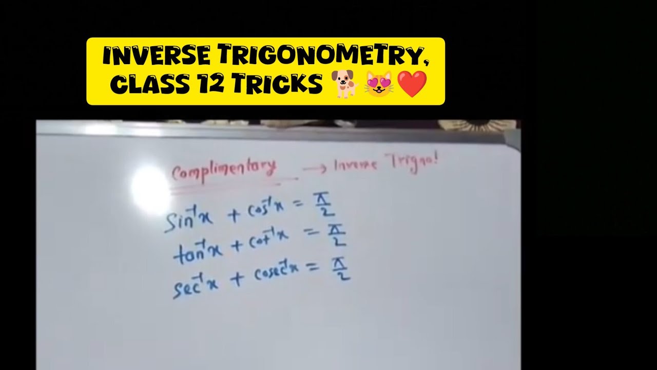 Inverse trigonometry trickzz, class 12 ISC