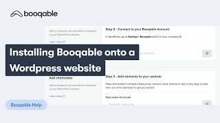Installing Booqable onto a Wordpress website