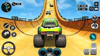 Monster Truck Mega Ramp - impossible car trucks 3D - android Gameplay
