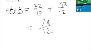 C3-Edexcel Algebra Fractions Chapter 1 Section E- Q2 part a