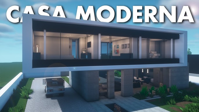 Minecraft: una CASA facil moderna 1.19 Tutorial #5✓ concreto