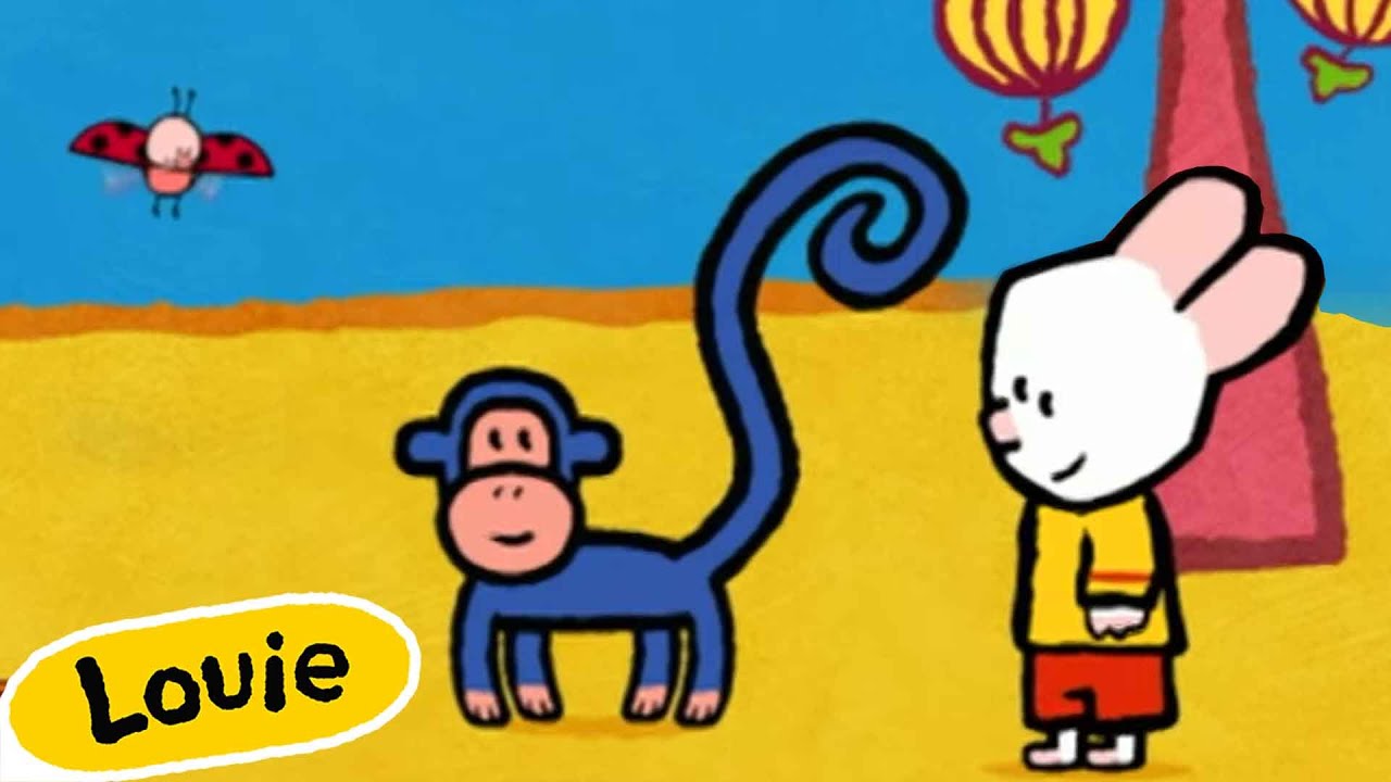🐰🎨 Louie dibuja un MONO 🐒 🐵 Dibujos Para niños | Videos educativos