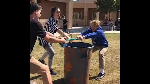 Kid Flipping Over Trash Can