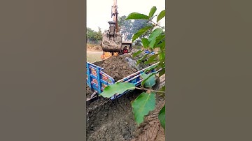 New Jcb Backhoe Loader Machine Mud Loading Full Eicher 557 New Tractor #tractor #jcb #shorts #new