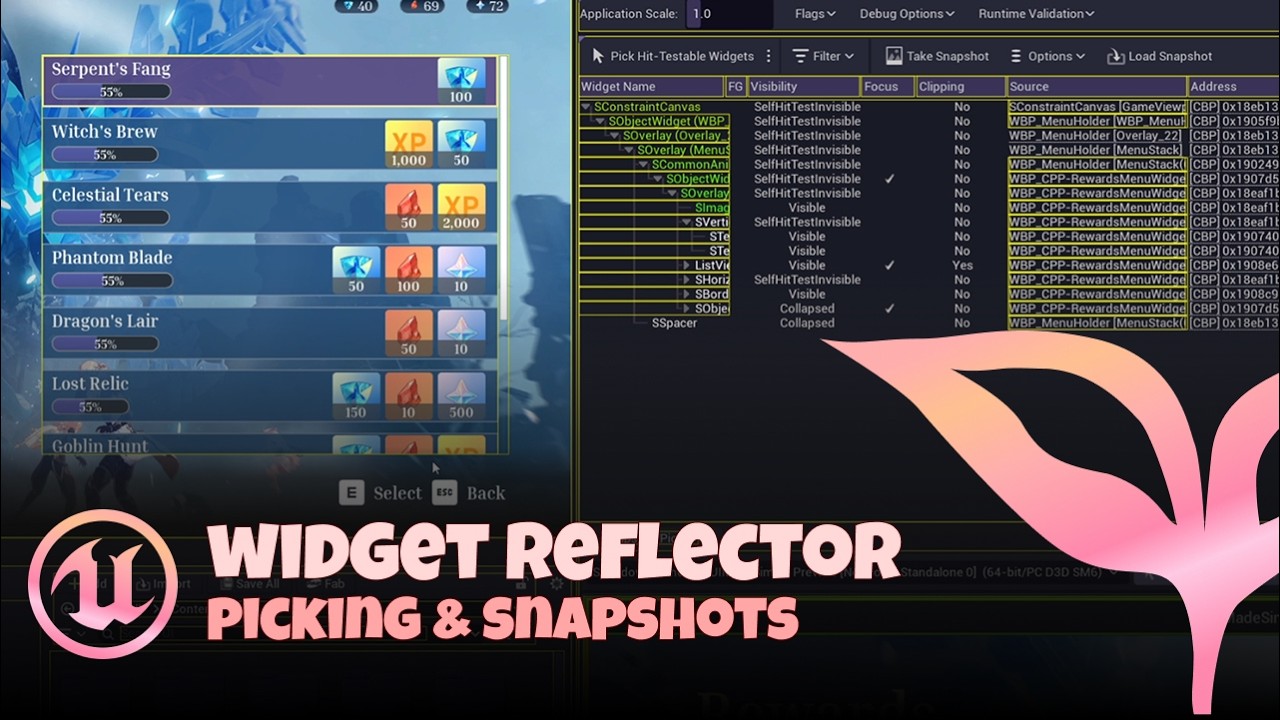Engine Widget Unreal Engine Widget Reflector: Picking Widgets & Snapshots - YouTube