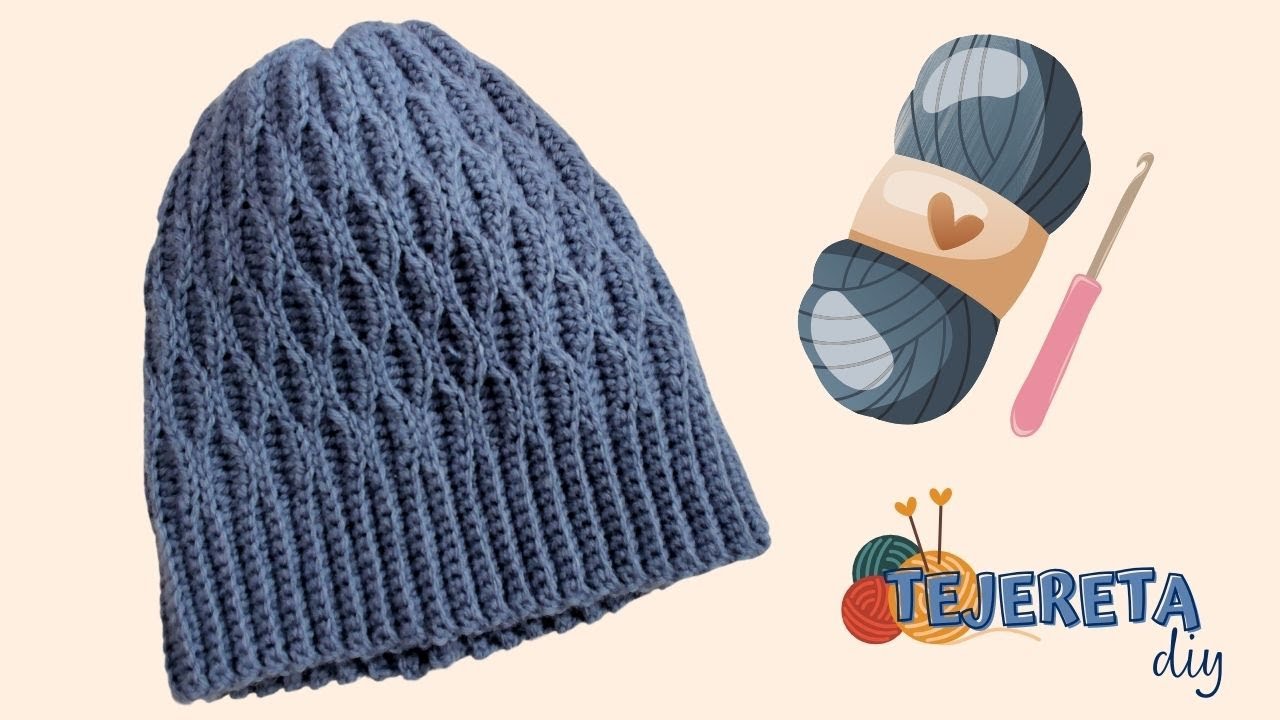 🤩 PRECIOSO GORRO A CROCHET APTO PARA PRINCIPIANTES | BEANIE HAT