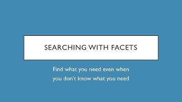 Searching with Facets