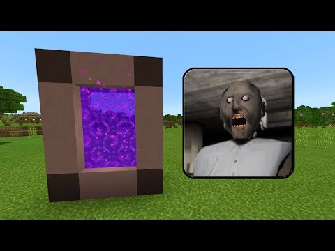 How To Make a PORTAL to the GRANNY HOUSE Dimension in Minecraft PE (Granny Horror Portal in MCPE)