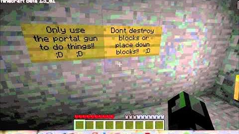Minecraft Portal gun mod!!