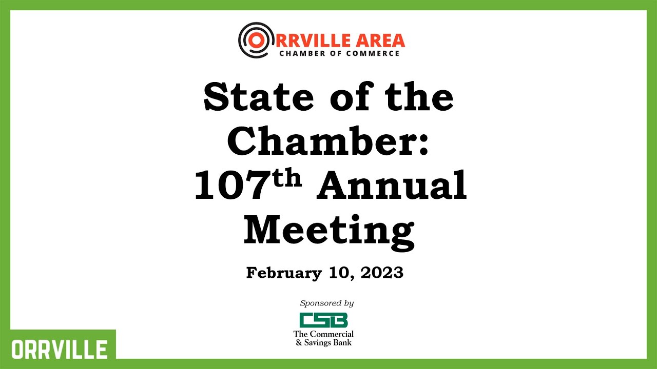 The 2023 Orrville State of the Chamber YouTube
