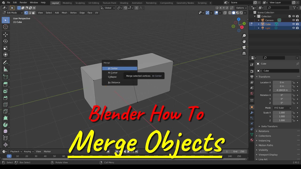 Sudan Fru narre Blender How To Merge Objects - YouTube