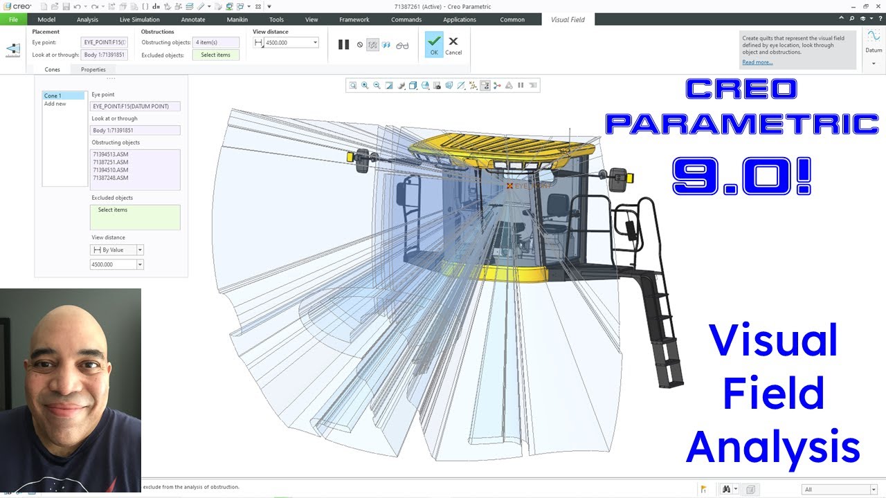 Creo View Types Creo Parametric 9.0 - Visual Field Analysis (2022) - YouTube