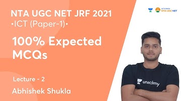 100% Expected MCQs | NTA UGC NET- JRF 2021 | ICT | Abhishek Shukla