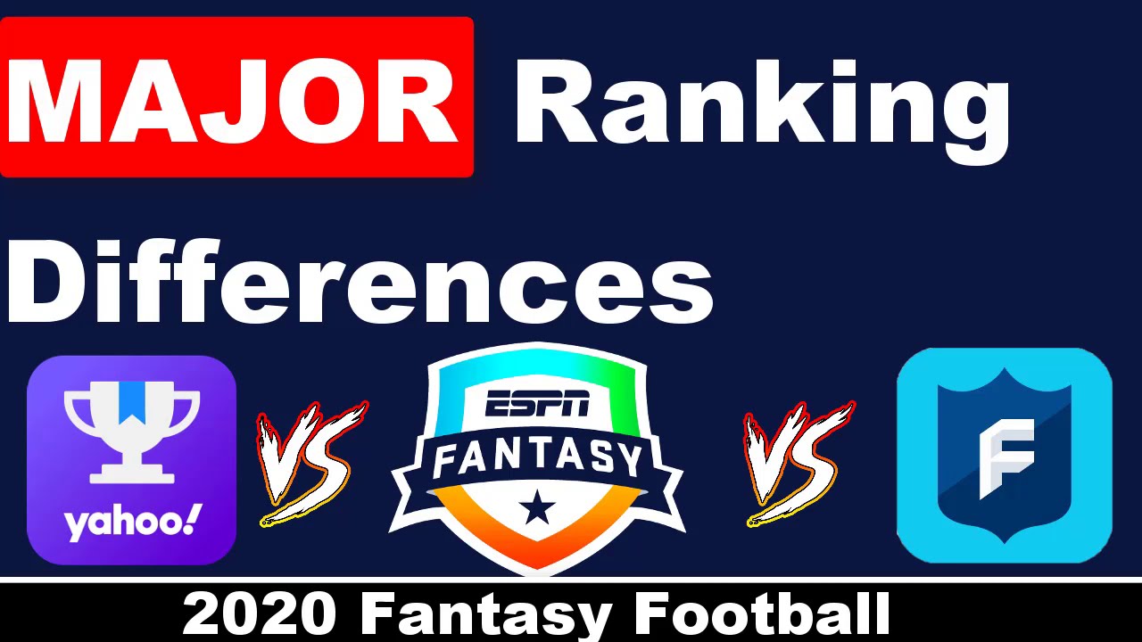 Exposing MAJOR Ranking Differences (ESPN/Yahoo/NFL)