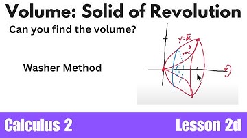 Volume of a solid using washer rotated about x-axis