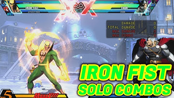 UMVC3 - IRON FIST SOLO COMBOS!