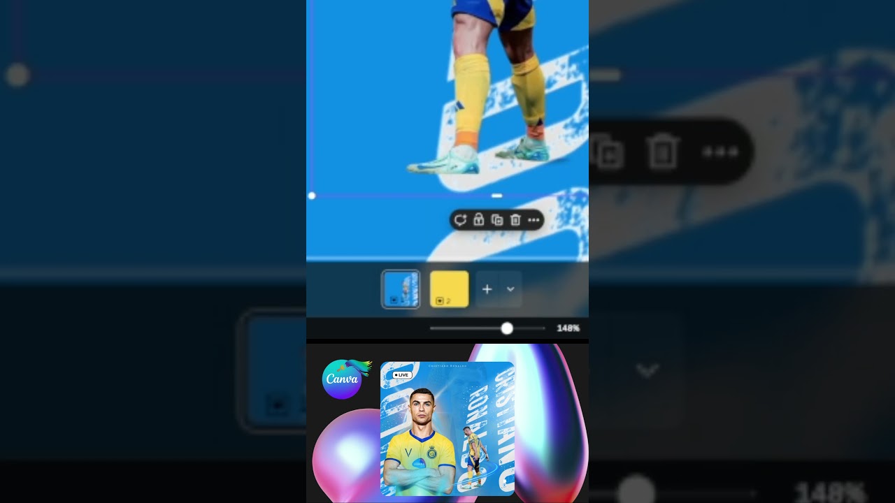 Ronaldo Sports Poster in Canva NOT Photoshop #graphicdesign #designtips