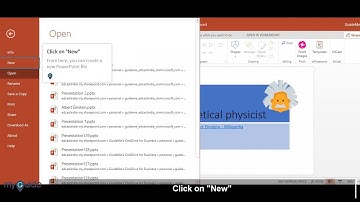 MyGuide: Working with file options using Backstage view in PowerPoint