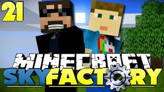 Minecraft Modded SkyFactory 21 - LUCKY BLOCKS AND HEADS?