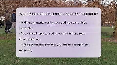 What Does Hidden Comment Mean On Facebook? - Everyday-Networking