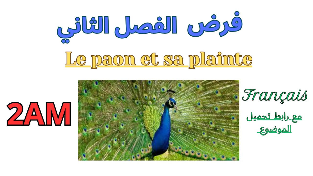 فرض الفرنسية للسنة الثانية متوسط الفصل الثاني 2026