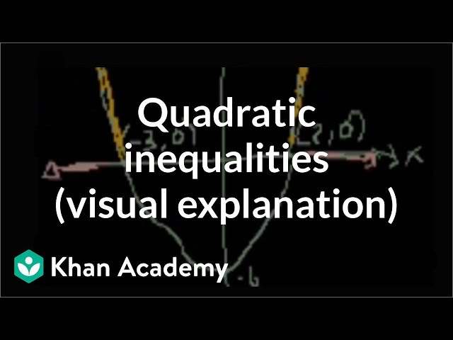 Quadratic inequalities (visual explanation) | Algebra II | Khan Academy