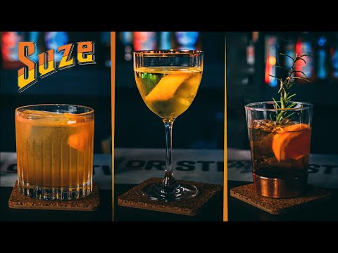 Three Suze Liqueur/Aperitif Cocktails Recipes | Home bar