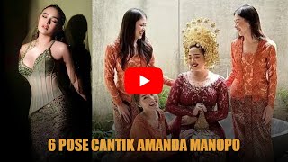 6 Tampilan Terbaru Amanda Manopo, Anggun Dibalut Kebaya Brokat Orange