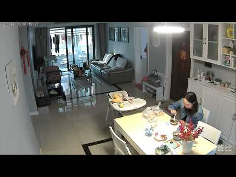 Egg explodes in woman's face at breakfast table