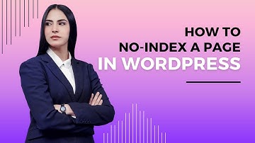 How to No-index a particular page in Wordpress?