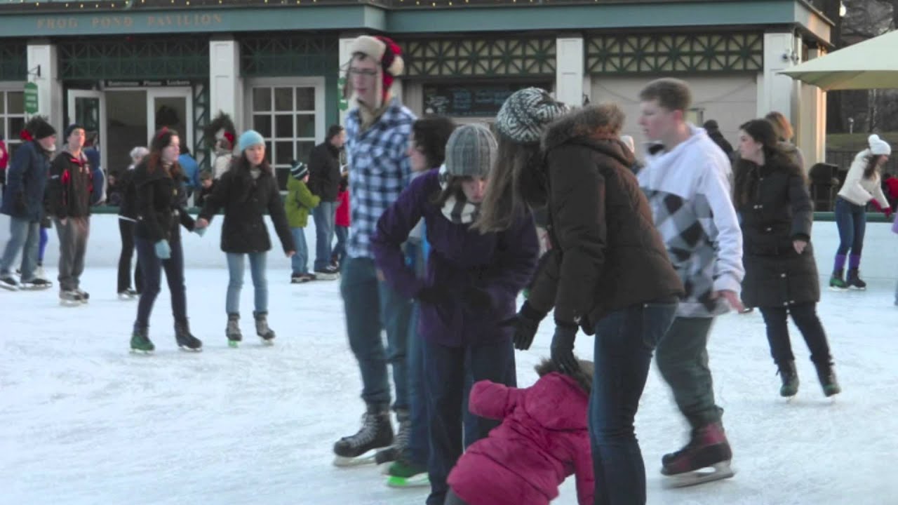 boston common frog pond ice skating YouTube