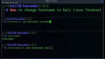 How to change HostName in Kali Linux Terminal