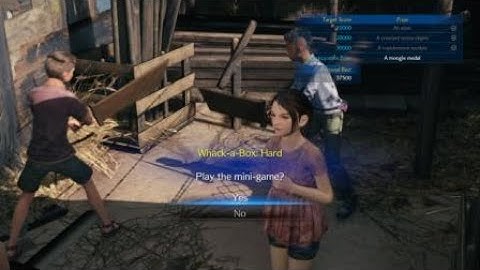 FINAL FANTASY VII REMAKE - Whack-A-Box Mini Game Hard Mode 30000 Points