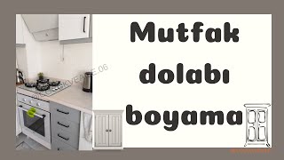 dolap boyama / mutfak dolabı yenileme / kendin yap / DIY / mutfak dolabı boyama