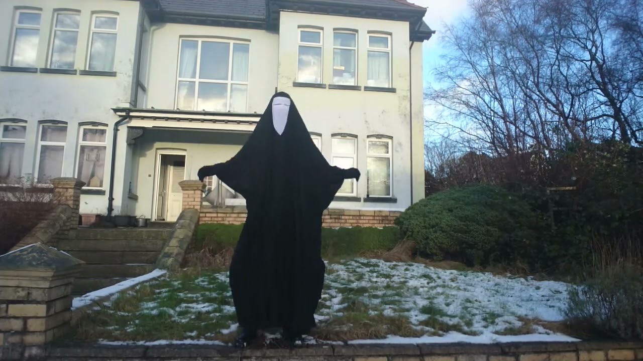 White Niqab Winter Overhead Abaya