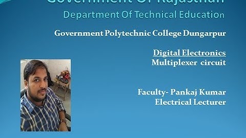 CS 205 Multiplexer circuit By Pankaj Kumar GPC Dungarpur