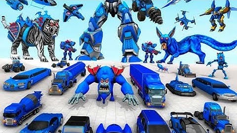 Police robot car transformation game android gameplay