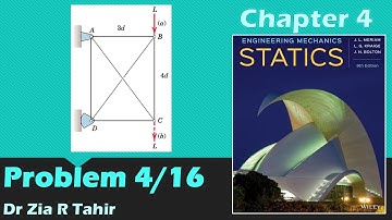 Problem 4/16 | Engineeing Mechanics: STATICS, JL Meriam, 9th Edition